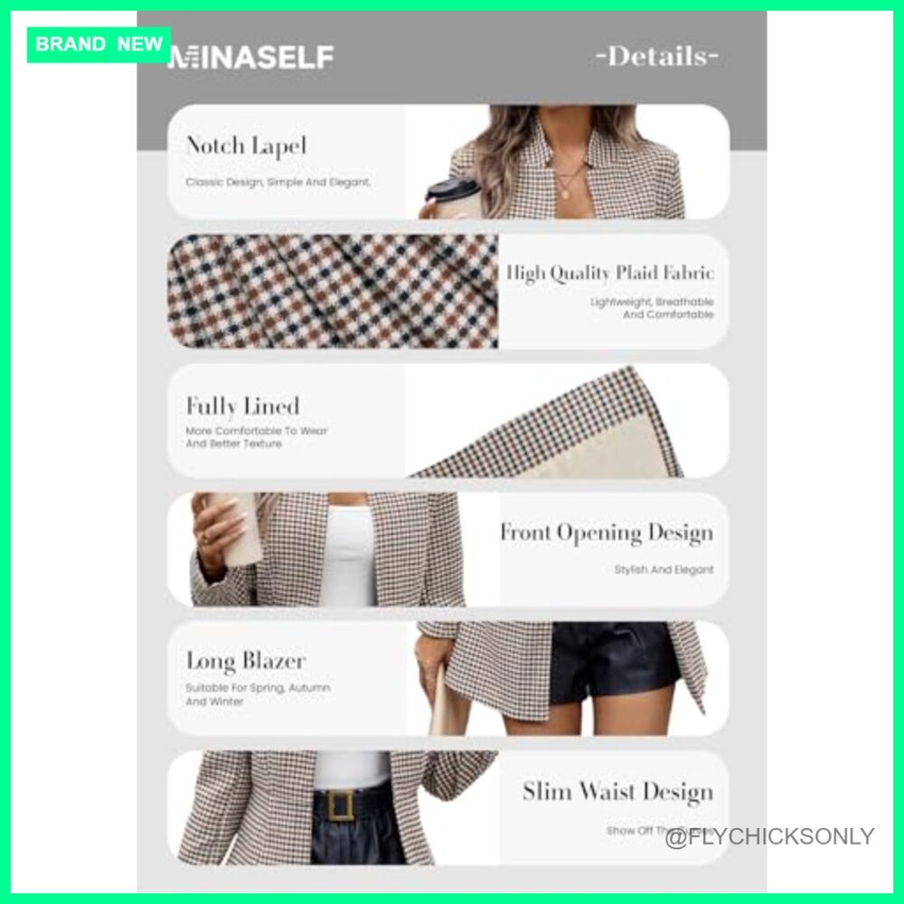 Polyester Blend Long Blazer Jacket Notch Lapel Op… - image 6